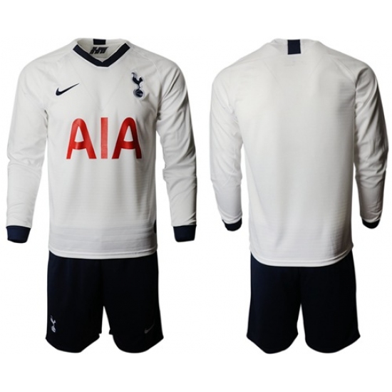 Tottenham Hotspur Blank Home Long Sleeves Soccer Club Jersey