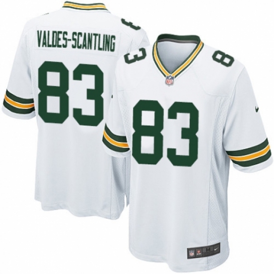Men's Nike Green Bay Packers #83 Marquez Valdes-Scantling Game White NFL Jersey - Ujersey