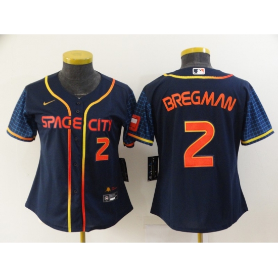 Women's Houston Astros #2 Alex Bregman Nike Navy 2022 City Connect Player Jersey - Ujersey