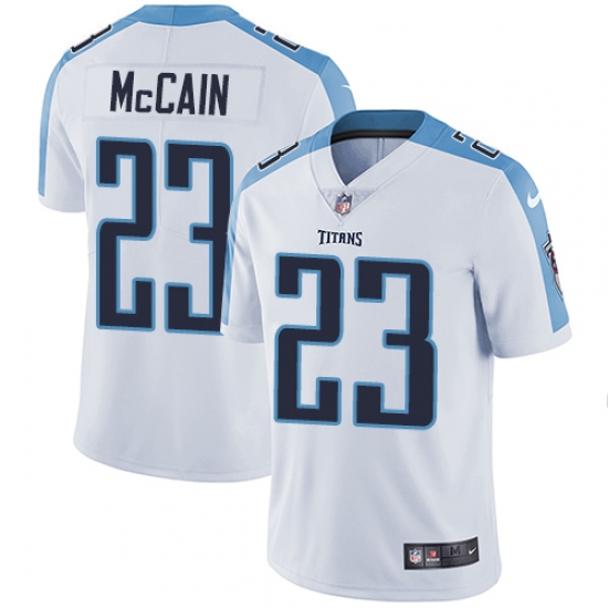 Men's Nike Tennessee Titans #23 Brice McCain White Vapor Untouchable Limited Player NFL Jersey - Ujersey