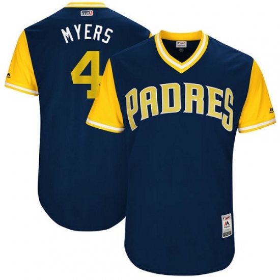 Men's Majestic San Diego Padres #4 Wil Myers 