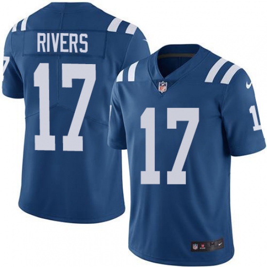 Youth Nike Indianapolis Colts #17 Philip Rivers Royal Blue Stitched NFL Limited Rush Jersey - Ujersey
