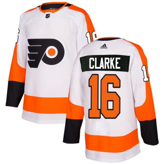 Men's Adidas Philadelphia Flyers #16 Bobby Clarke Authentic White Away NHL Jersey - Ujersey