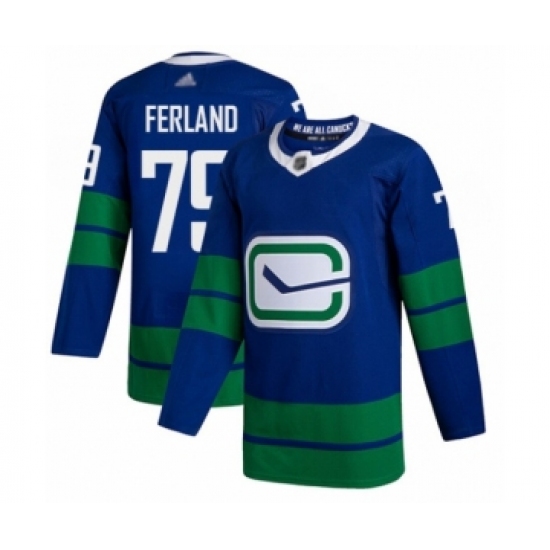 Youth Vancouver Canucks #79 Michael Ferland Authentic Royal Blue Alternate Hockey Jersey - Ujersey