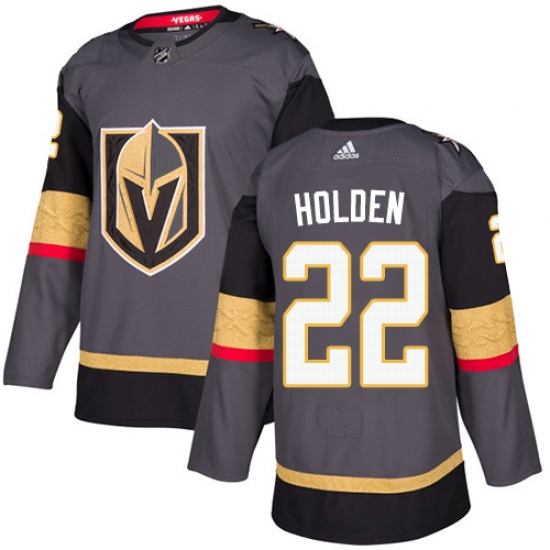 Men's Adidas Vegas Golden Knights #22 Nick Holden Premier Gray Home NHL Jersey - Ujersey