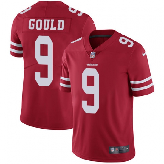Youth Nike San Francisco 49ers #9 Robbie Gould Elite Red Team Color NFL Jersey - Ujersey
