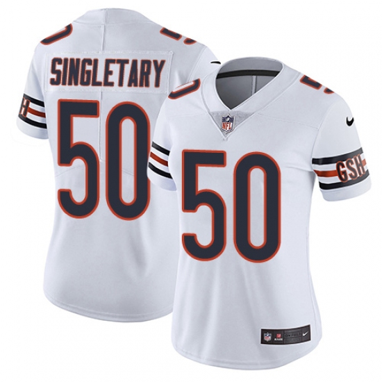 Women's Nike Chicago Bears #50 Mike Singletary White Vapor Untouchable Limited Player NFL Jersey - Ujersey