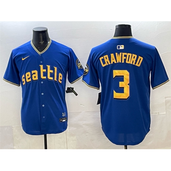 Men's Seattle Mariners #3 Cal Raleigh Royal 2025 Limited Stitched jersey - Ujersey