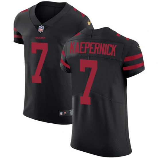 Men's Nike San Francisco 49ers #7 Colin Kaepernick Black Alternate Vapor Untouchable Elite Player NFL Jersey - Ujersey