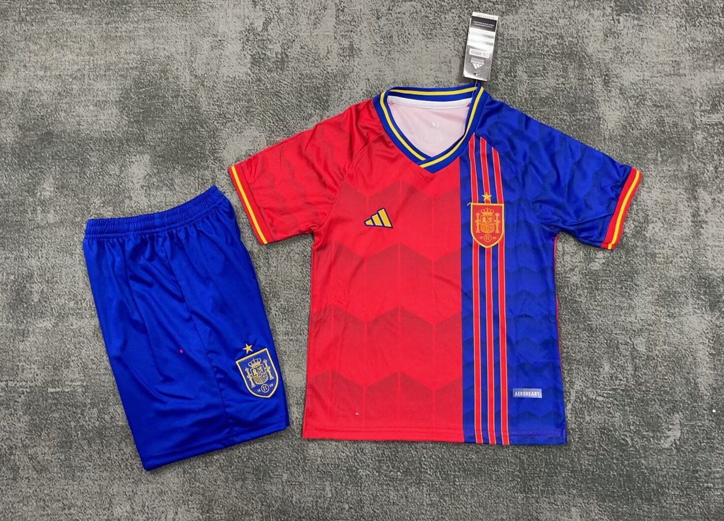 Spain Home Football Uniform Kids Kit Jersey+Shorts 2025 - Ujersey NHL