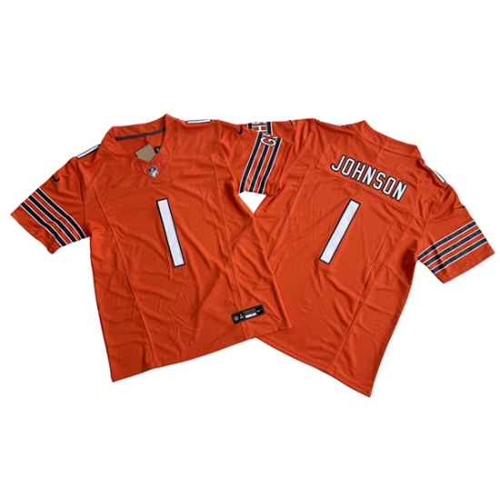 Men's Chicago Bears #1 Jaylon Johnson Orange 2024 F.U.S.E. Vapor Football Stitched Jersey - Ujersey