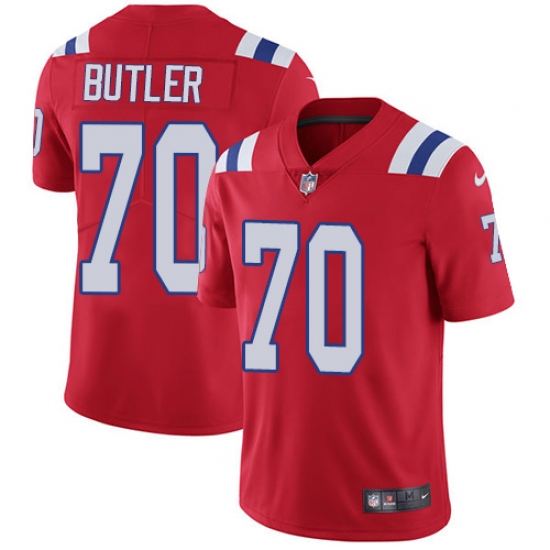 Men's Nike New England Patriots #70 Adam Butler Red Alternate Vapor Untouchable Limited Player NFL Jersey - Ujersey