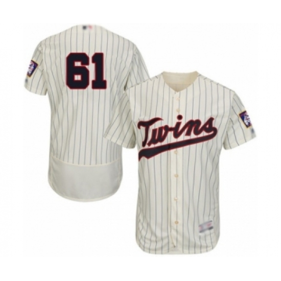 Men's Minnesota Twins #61 Cody Stashak Authentic Cream Alternate Flex Base Authentic Collection Baseball Player Jersey - Ujersey
