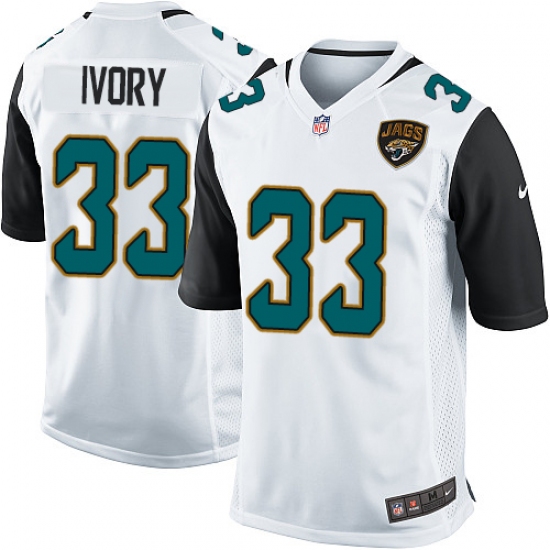 Men's Nike Jacksonville Jaguars #33 Chris Ivory Game White NFL Jersey - Ujersey