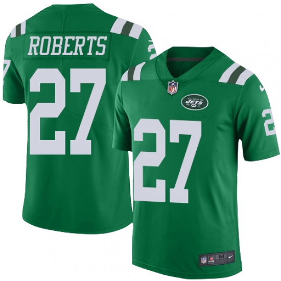 Men's Nike New York Jets #27 Darryl Roberts Limited Green Rush Vapor Untouchable NFL Jersey - Ujersey