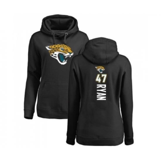 Football Women's Jacksonville Jaguars #47 Jake Ryan Black Backer Pullover Hoodie - Ujersey