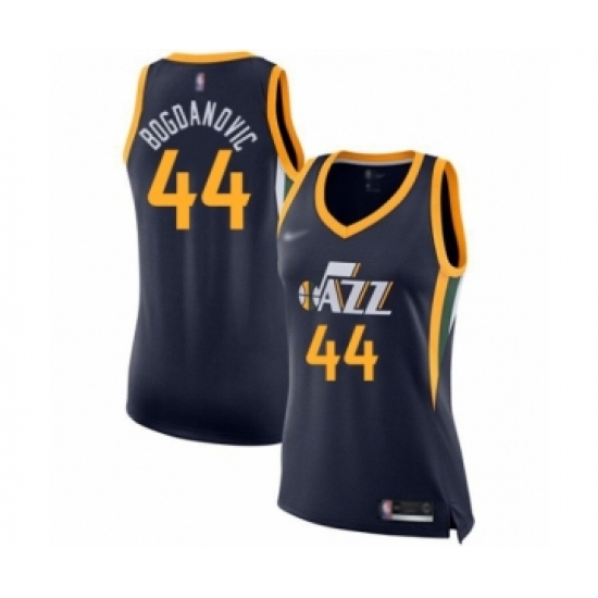 Women's Utah Jazz #44 Bojan Bogdanovic Swingman Navy Blue Basketball Jersey - Icon Edition - Ujersey