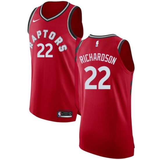 Youth Nike Toronto Raptors #22 Malachi Richardson Authentic Red NBA Jersey - Icon Edition - Ujersey
