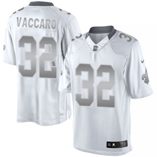 Men's Nike New Orleans Saints #32 Kenny Vaccaro Limited White Platinum NFL Jersey - Ujersey