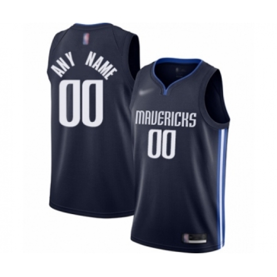 Men's Dallas Mavericks Customized Authentic Navy Finished Basketball Jersey - Statement Edition - Ujersey