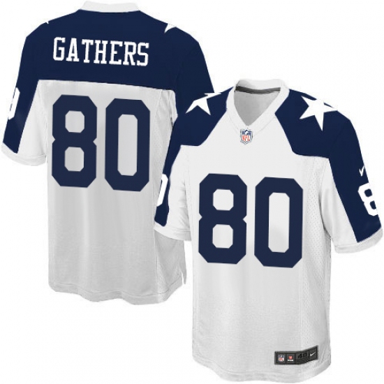 Men's Nike Dallas Cowboys #80 Rico Gathers Game White Throwback Alternate NFL Jersey - Ujersey