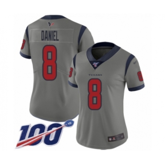 Women's Houston Texans #8 Trevor Daniel Limited Gray Inverted Legend 100th Season Football Jersey - Ujersey
