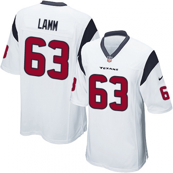 Men's Nike Houston Texans #63 Kendall Lamm Game White NFL Jersey - Ujersey