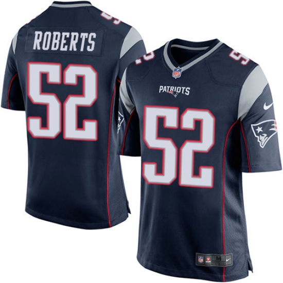 Men's Nike New England Patriots #52 Elandon Roberts Game Navy Blue Team Color NFL Jersey - Ujersey