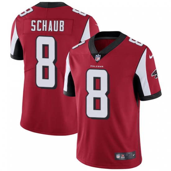 Youth Nike Atlanta Falcons #8 Matt Schaub Red Team Color Vapor Untouchable Limited Player NFL Jersey - Ujersey