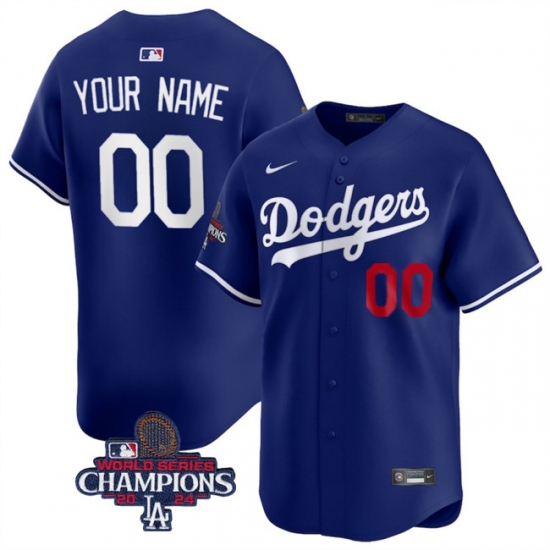 Men's Los Angeles Dodgers Active Player Cuatom Royal 2024 World Series Champions Alternate Limited Stitched Baseball Jersey - Ujersey