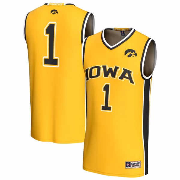 Unisex GameDay Greats Gold Iowa Hawkeyes Lightweight Collegiate Basketball Fashion Jersey