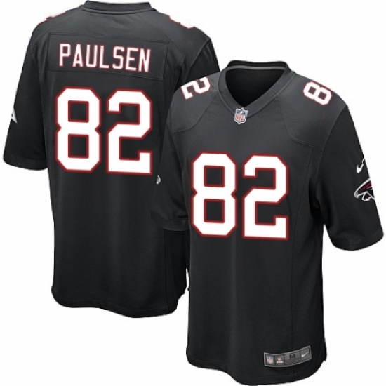 Men's Nike Atlanta Falcons #82 Logan Paulsen Game Black Alternate NFL Jersey - Ujersey