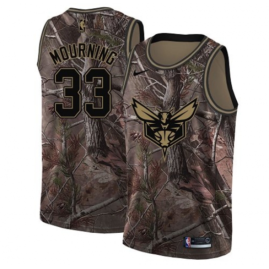 Youth Nike Charlotte Hornets #33 Alonzo Mourning Camo NBA Swingman Realtree Collection Jersey - Ujersey