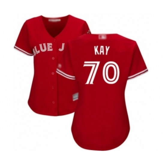 Women's Toronto Blue Jays #70 Anthony Kay Authentic Scarlet Alternate Baseball Player Jersey - Ujersey