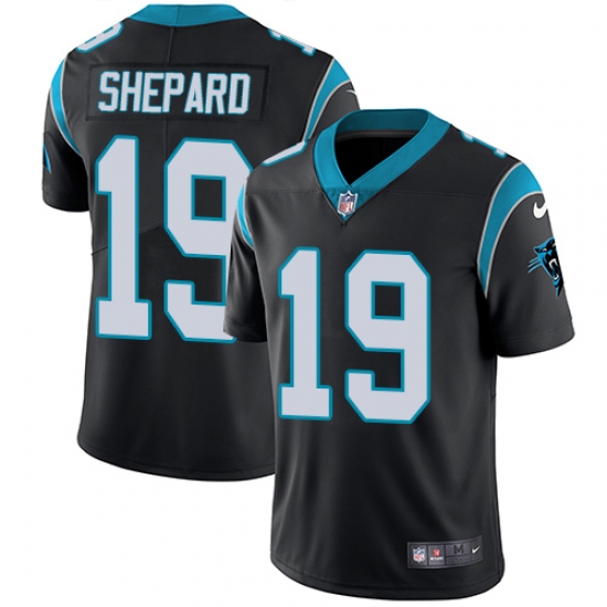 Youth Nike Carolina Panthers #19 Russell Shepard Black Team Color Vapor Untouchable Limited Player NFL Jersey - Ujersey