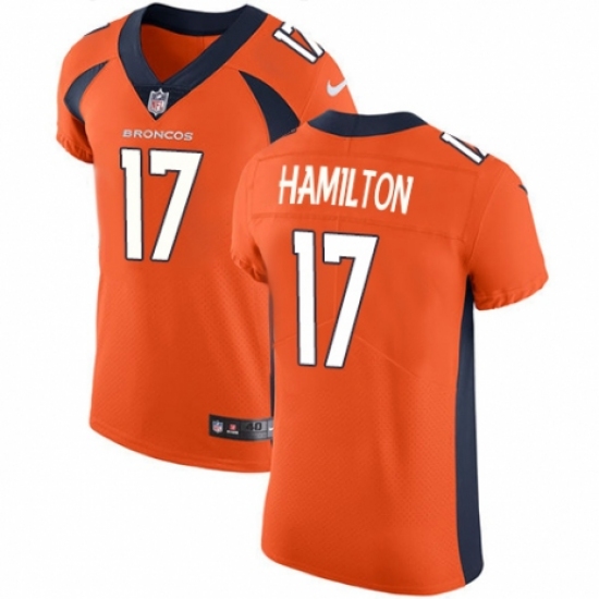 Men's Nike Denver Broncos #17 DaeSean Hamilton Orange Team Color Vapor Untouchable Elite Player NFL Jersey - Ujersey