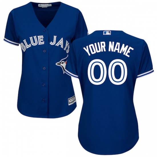 Women's Toronto Blue Jays Majestic Royal Alternate Cool Base Custom Jersey - Ujersey