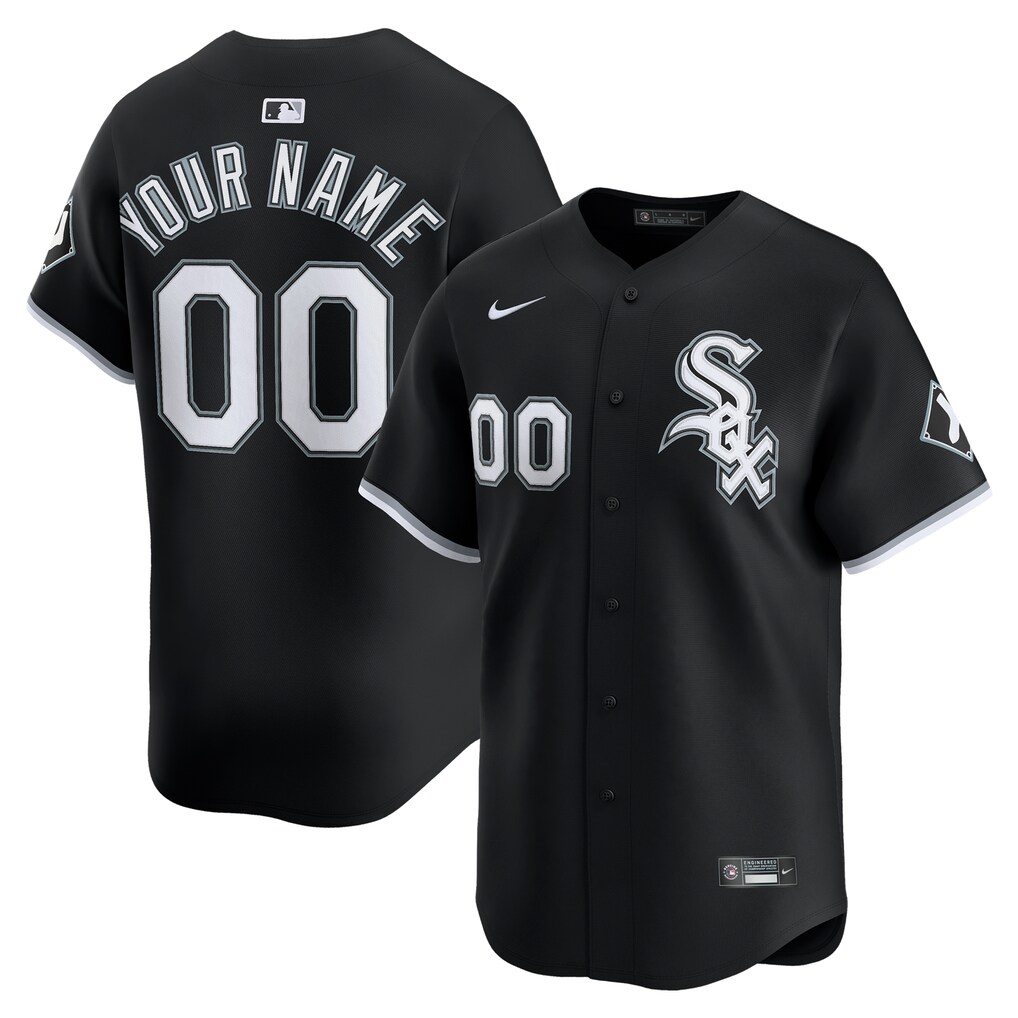 Men's Chicago White Sox Nike Black Alternate Limited Custom Jersey - Ujersey