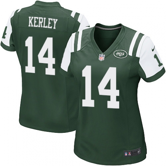 Women's Nike New York Jets #14 Jeremy Kerley Game Green Team Color NFL Jersey - Ujersey