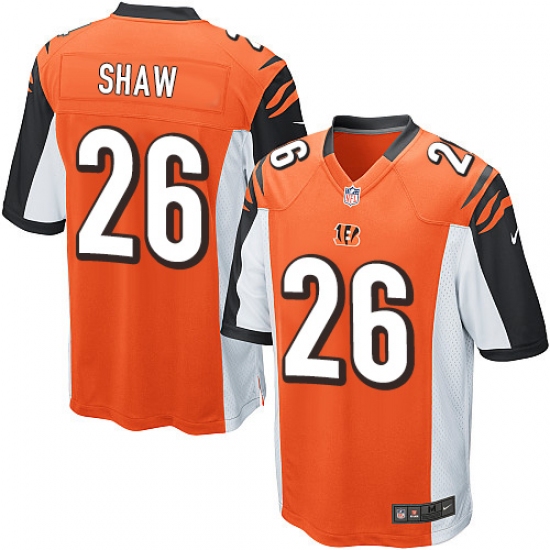 Men's Nike Cincinnati Bengals #26 Josh Shaw Game Orange Alternate NFL Jersey - Ujersey