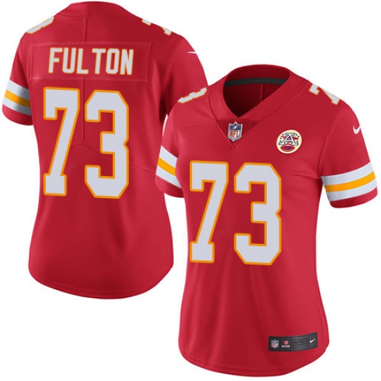 Women's Nike Kansas City Chiefs #73 Zach Fulton Red Team Color Vapor Untouchable Limited Player NFL Jersey - Ujersey