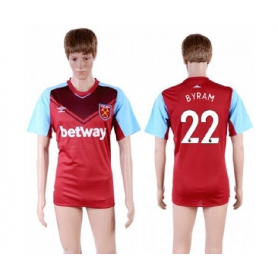 West Ham United #22 Byram Home Soccer Club Jersey