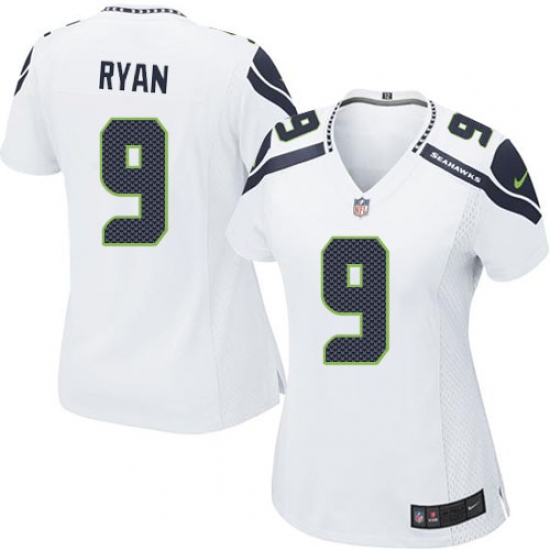 Women's Nike Seattle Seahawks #9 Jon Ryan Game White NFL Jersey - Ujersey
