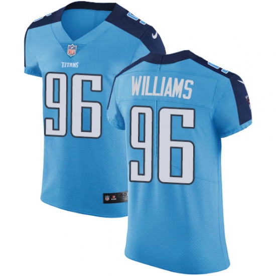 Men's Nike Tennessee Titans #96 Sylvester Williams Light Blue Team Color Vapor Untouchable Elite Player NFL Jersey - Ujersey