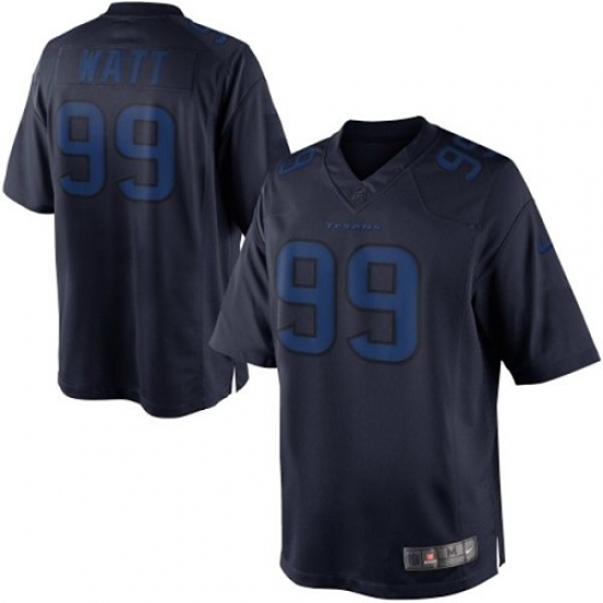 Men's Nike Houston Texans #99 J.J. Watt Navy Blue Drenched Limited NFL Jersey - Ujersey