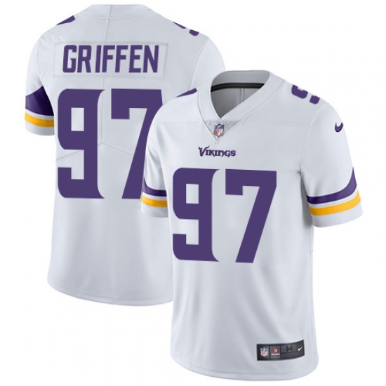 Men's Nike Minnesota Vikings #97 Everson Griffen White Vapor Untouchable Limited Player NFL Jersey - Ujersey