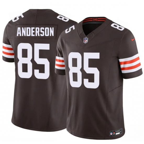 Men's Cleveland Browns #85 Aaron Anderson Brown 2026 Draft F.U.S.E. Vapor Limited Football Stitched Jersey - Ujersey