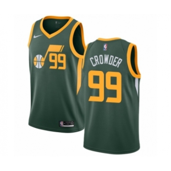 Women's Nike Utah Jazz #99 Jae Crowder Green Swingman Jersey - Earned Edition