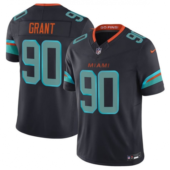 Men's Miami Dolphins #90 Kenneth Grant Black 2025 F.U.S.E. “Rivalries” Vapor Limited Football Stitched Jersey - Ujersey