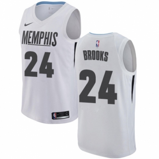 Men's Nike Memphis Grizzlies #24 Dillon Brooks Swingman White NBA Jersey - City Edition - Ujersey